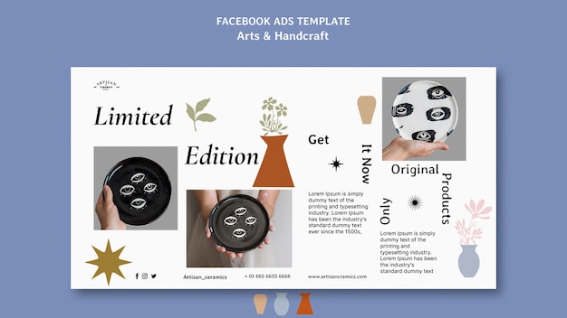 Arts and handcraft facebook template