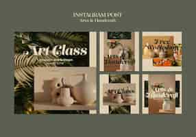 Free PSD arts and handcraft instagram posts