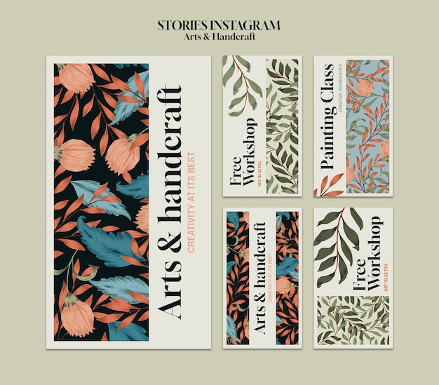 Arts and handcraft instagram stories