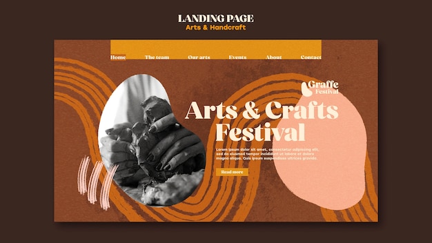 Arts and handcraft landing page template