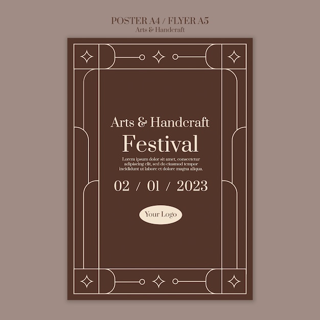 arts and handcraft poster template
