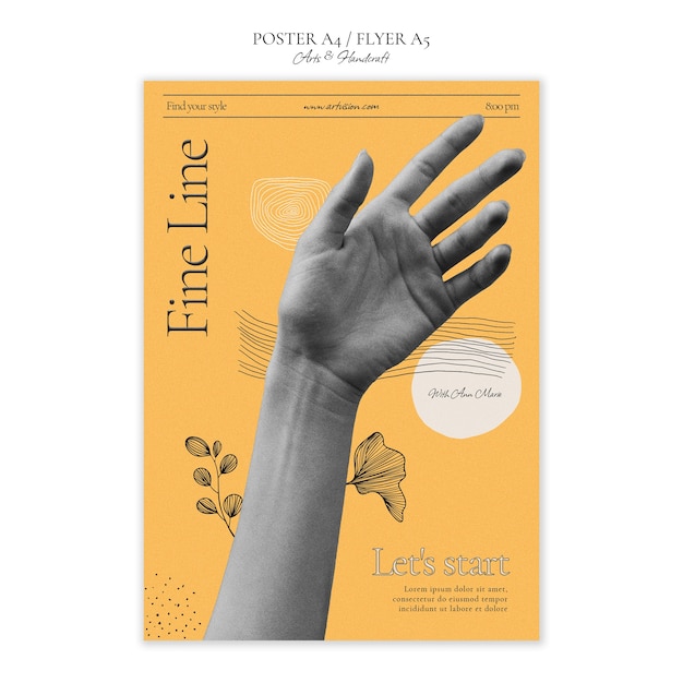 Arts and handcraft poster template