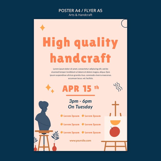arts and handcraft poster template