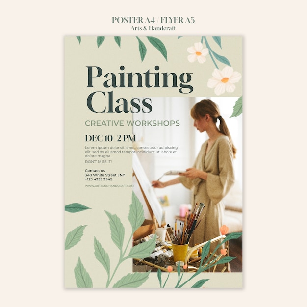 Arts and handcraft poster template