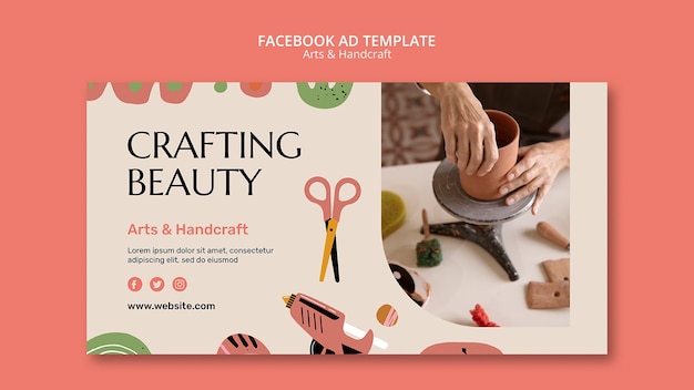 Free PSD arts and handcraft template design