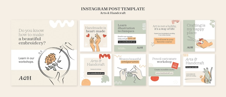 Free PSD arts and handcraft template design