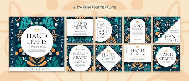 Free PSD arts and handcraft  template design