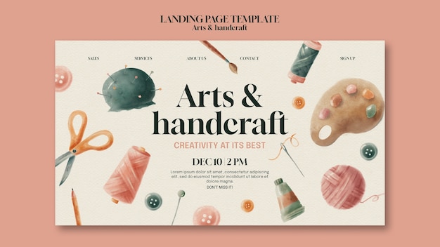 Free PSD arts and handcraft template design