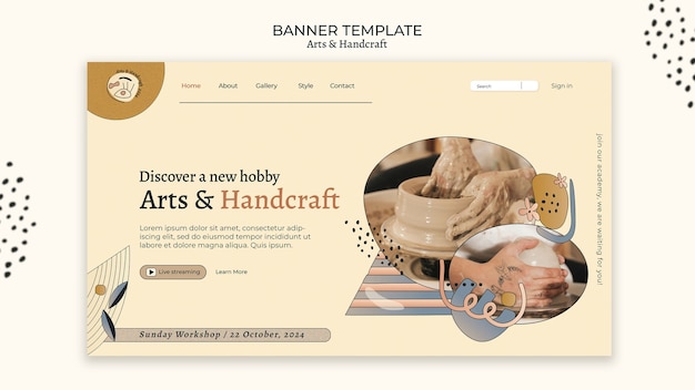 Free PSD arts and handcraft template design