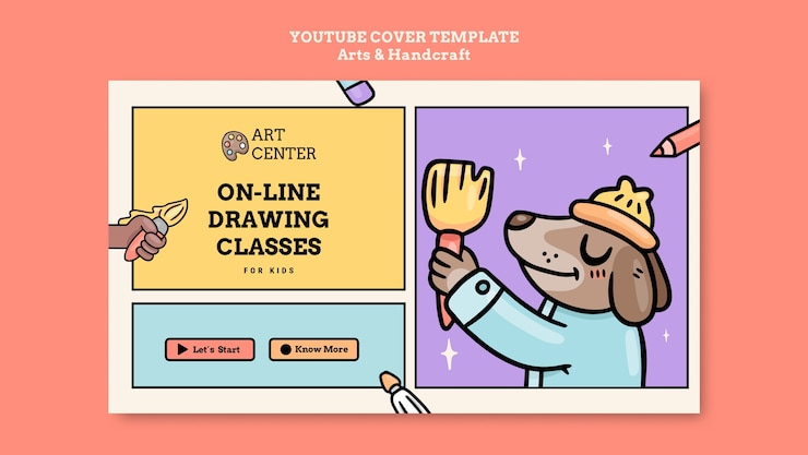 無料PSD アートとハンドクラフトのyoutubeカバー