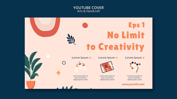 無料PSD アートとハンドクラフトのyoutubeカバー