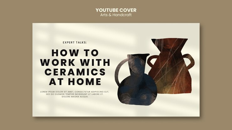 Free PSD arts and handcraft youtube cover