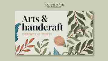 Free PSD arts and handcraft youtube cover