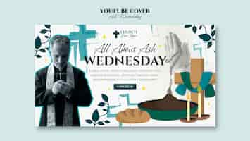 Free PSD ash wednesday celebration  youtube cover