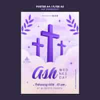 Free PSD ash wednesday template design