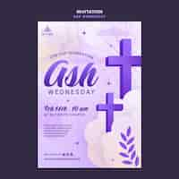 Free PSD ash wednesday template design