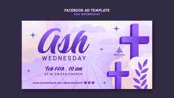 Free PSD ash wednesday template design