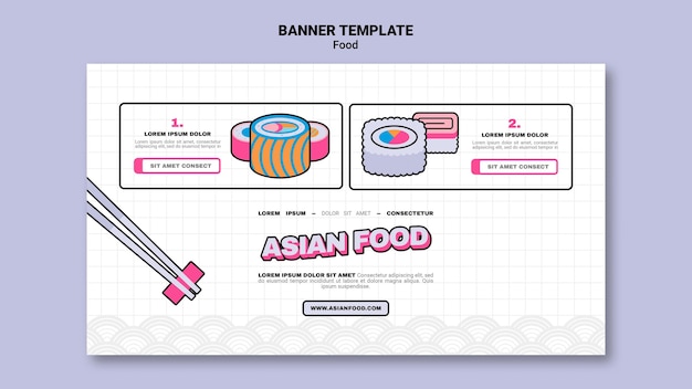 Asian food banner template