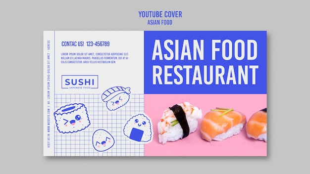 Free PSD asian food design template