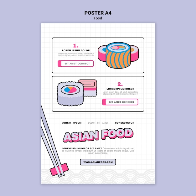 Asian food print template