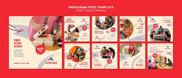 Asian food template design