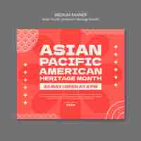 Free PSD asian pacific american heritage month banner template