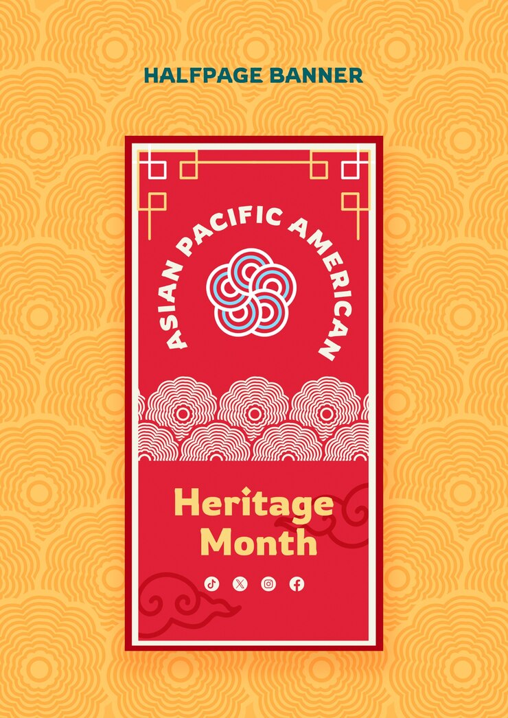 Free PSD asian pacific american heritage month banner template