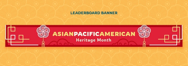 Бесплатный PSD Шаблон баннера месяца азиатско-тихоокеанского американского наследия
