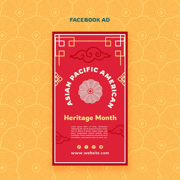 Free PSD asian pacific american heritage month facebook template