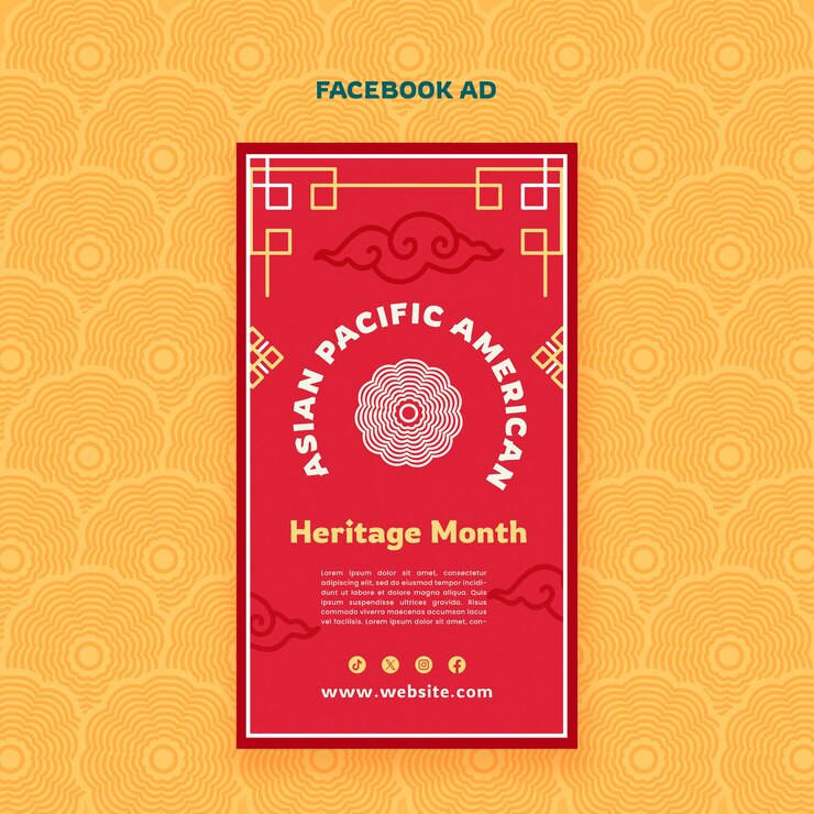 Free PSD asian pacific american heritage month facebook template