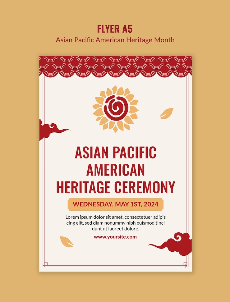 Free PSD asian pacific american heritage month poster