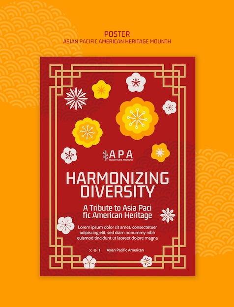 Free PSD asian pacific american heritage month poster