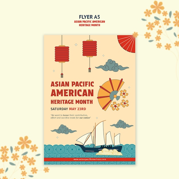 Poster del mese del patrimonio asiatico-pacifico americano