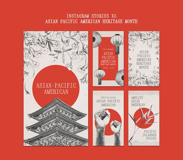 Asian pacific american heritage month template design