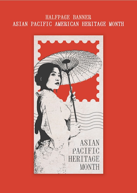 Free PSD asian pacific american heritage month template design