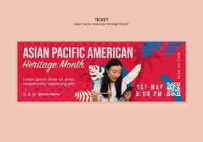 Free PSD asian pacific american heritage month  template design