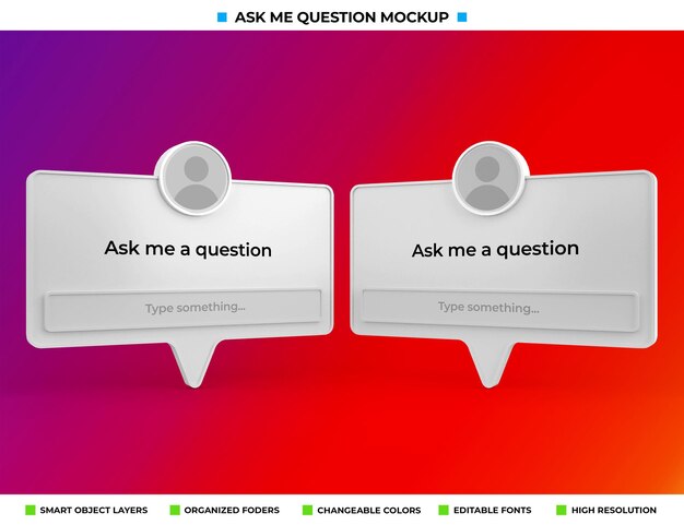 Download Premium Psd Ask Me A Question Instagram Filter Mockup