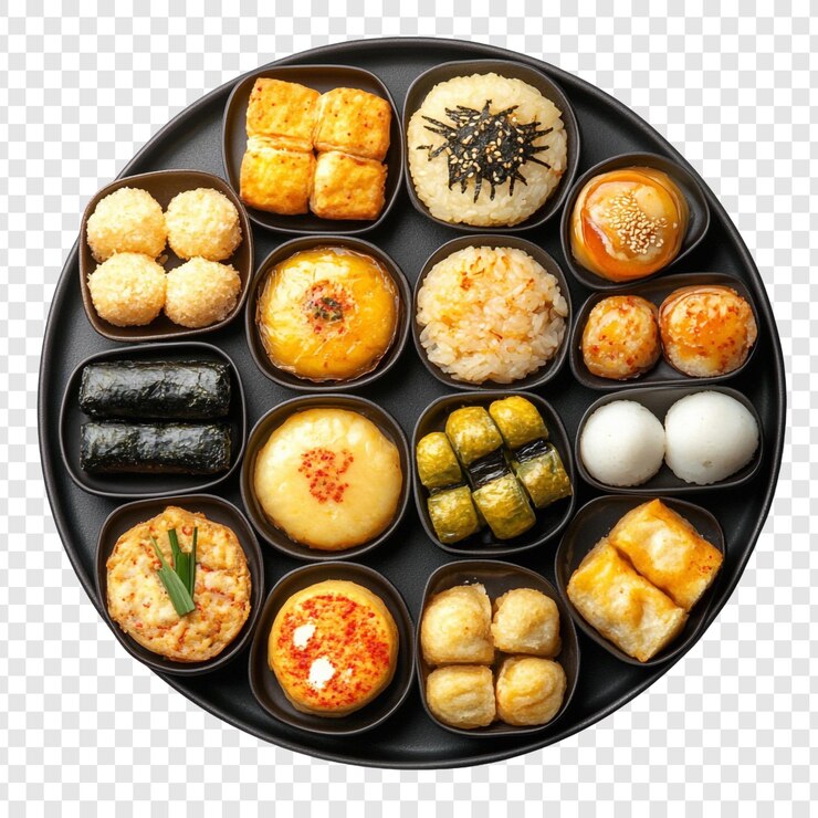 Free PSD assorted delicious asian cuisine a culinary delight