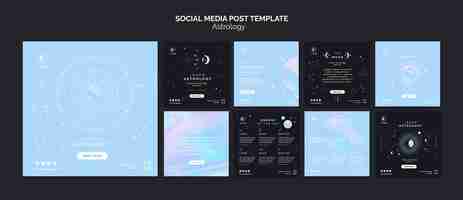 Free PSD astrology social media post template