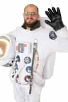 Free PSD astronaut wearing spacesuit