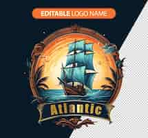 Free PSD atlantic sea logo