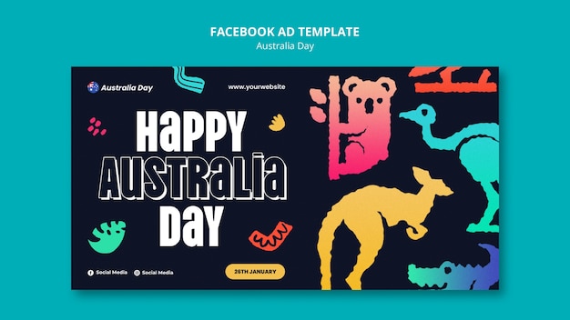 Australia day celebration  facebook template