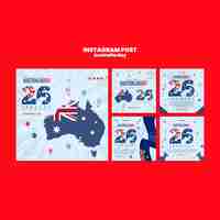 Free PSD australia day celebration  instagram posts