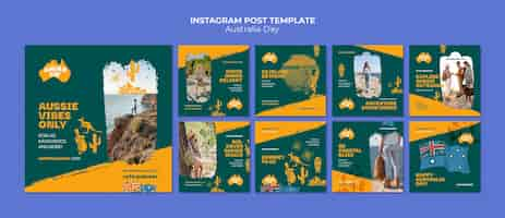 Free PSD australia day celebration  instagram posts