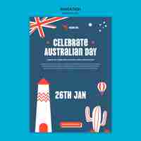 Free PSD australia day celebration  invitation