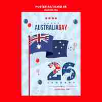 PSD gratuito modello di poster per la celebrazione dell'australia day