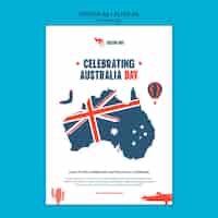 PSD gratuito poster per la celebrazione dell'australia day