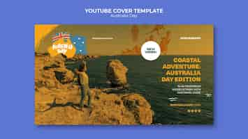 PSD gratuito cover di youtube per la celebrazione dell'australia day