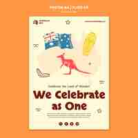 Free PSD australia day template design