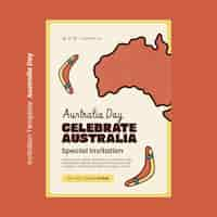 Free PSD australia day template design